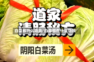 白菜有什么功效/白菜都有什么功效