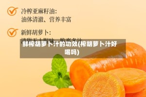 鲜榨胡萝卜汁的功效(榨胡萝卜汁好喝吗)