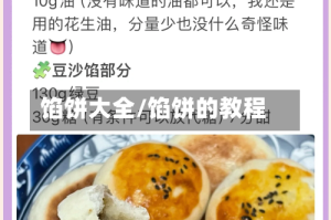 馅饼大全/馅饼的教程