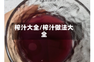 榨汁大全/榨汁做法大全