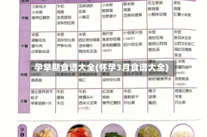 孕早期食谱大全(怀孕3月食谱大全)